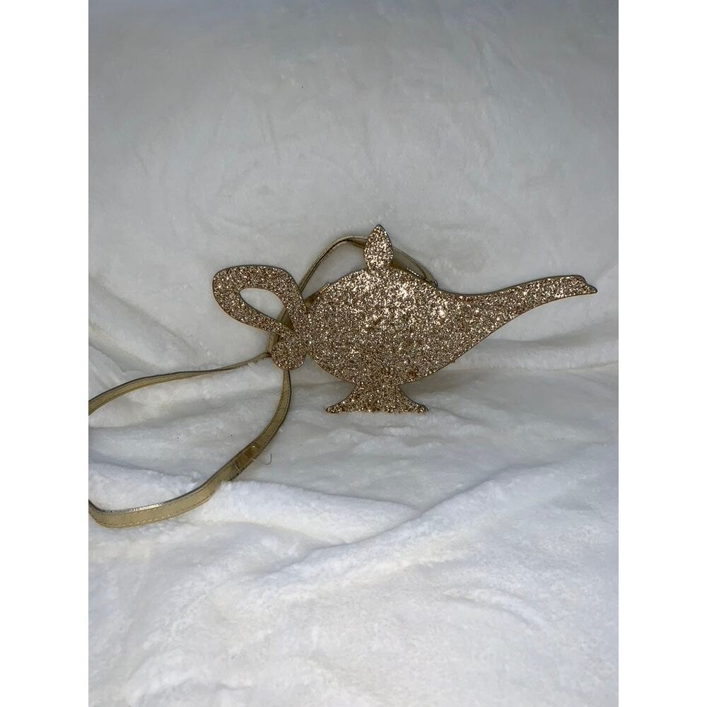 Disney Aladdin Magic Lamp Glitter Crossbody Bag Gold Small Women's